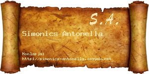 Simonics Antonella névjegykártya